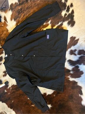 Cherokee Black Snap-Front Women's Scrub Shirt
